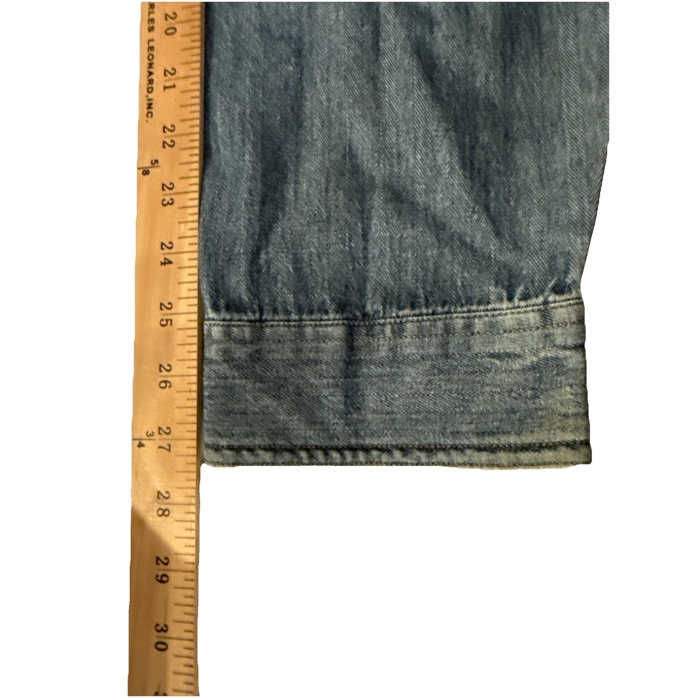 Tommy Hilfiger Shirt Men's XXL Denim Long Sleeve Button Down Blue Jean‎ Vintage - Picture 10 of 13